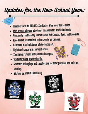 Updates for the School Year